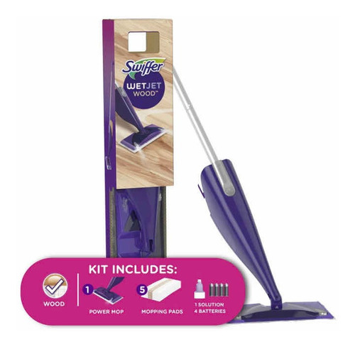 Swiffer Wetjet Wood Mop Kit/5 Almohadillas&liquido