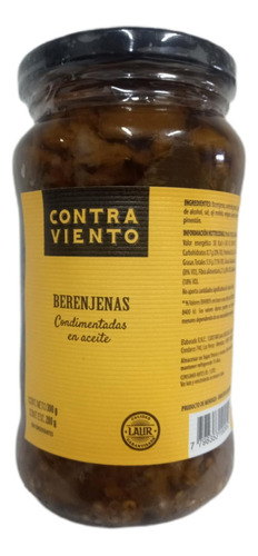 Contra Viento- Berenjenas Condimentadas En Aceite X 300g