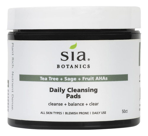 Sia Botanics Almohadillas De Limpieza Facial, Aceite De Rbol