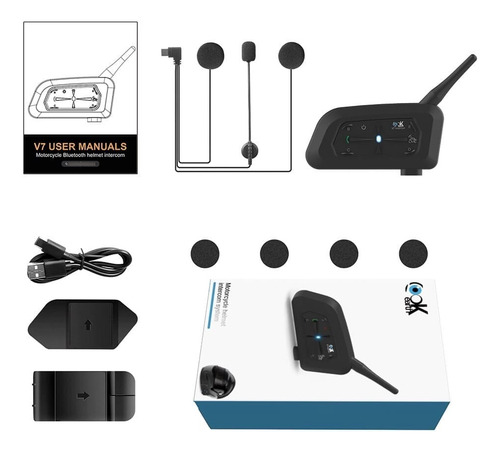 Intercomunicador Manos Libres Para Casco Lookearth V7 800m
