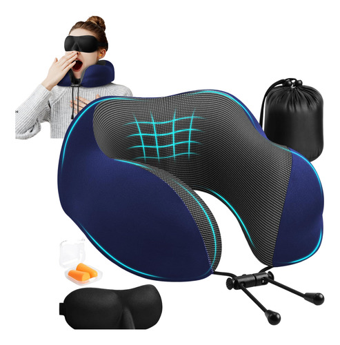 Almohada Viscoelastica Para Viaje De Cuello Soporte Cómodo