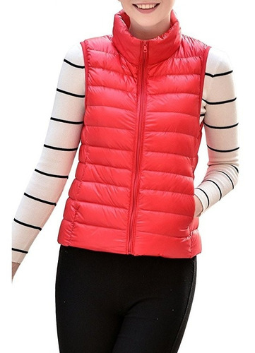 Chaleco Puffer Pluma Termico Ligero Acolchonado Casual