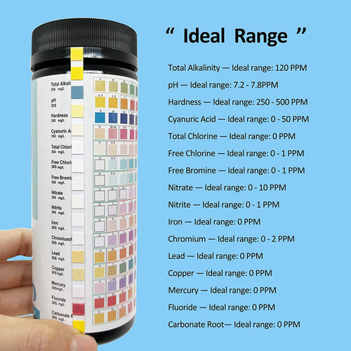 Kits De Prueba De Agua 16 En 1, 100 Tiras De Prueba De Agua