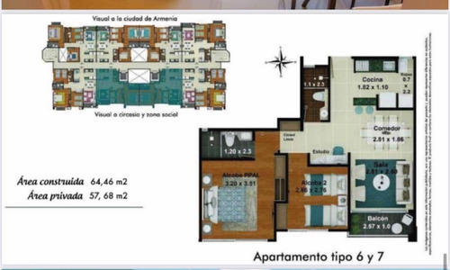 Imagen 4 de 5 de Derecho Apartamento 2 Alcobas Hacienda Cortijo Norte, Armenia Quindío