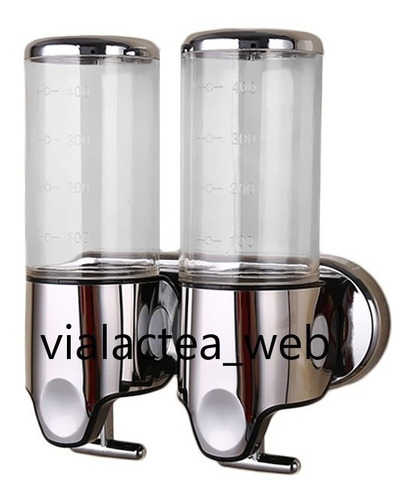 Imagen 1 de 4 de Dispenser De Pared  Shampoo  Enjuague 500 Ml X2 Vialactea 