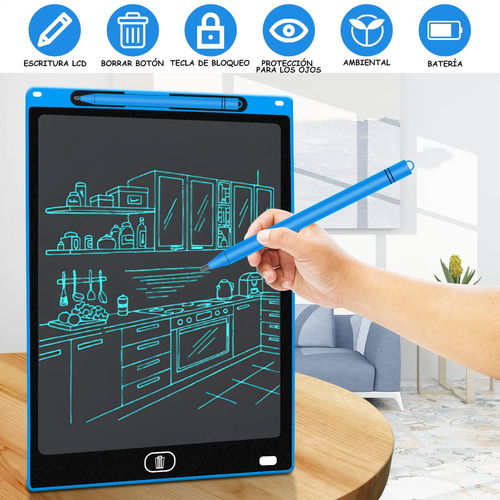 1 Pizarra Mágica Lcd Tablero De Dibujo Pluma Para Niños 12in Color Color