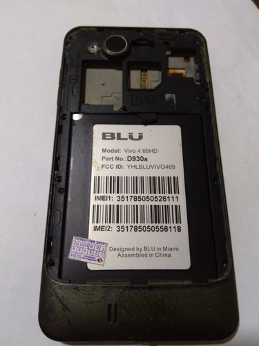 Celular Blu D 930 Para Retirada De Peças Os 001