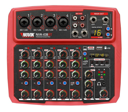 Novik Neo Nvki08bt Consola 8 Canales Bluetooth Musicapilar