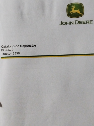 Manual Catalogo De Repuestos Tractor John Deere 3550