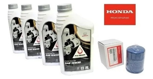 Kit Troca Oleo Honda 10w30 Honda Civic Fit City Crv Accord 