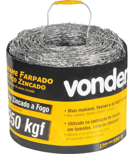 Arame Farpado 250 Kgf 500 M Vonder