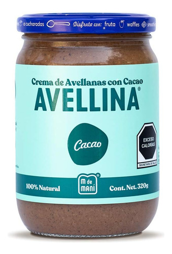 M De Maní Crema De Avellanas Con Cacao 100% Natural 320 Gr