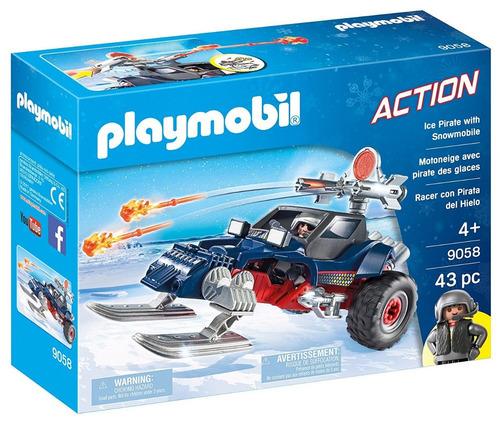 Todobloques Playmobil 9058 Racer Con Pirata De Hielo !!