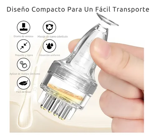 Peine Aplicador Masajeador Pelo Aceite Capilar Minoxidil Blanco