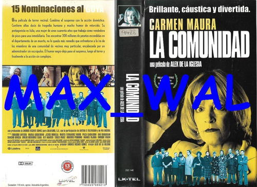 La Comunidad Vhs Álex De La Iglesia Carmen Maura