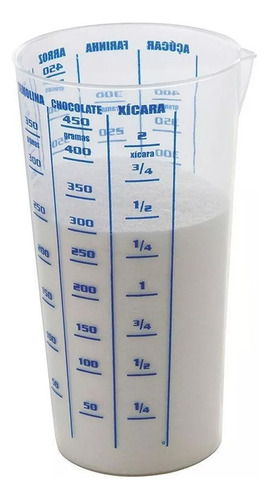 Copo Medida 500ml + Pote Redondo Com Tampa 5,2 Litros Colors