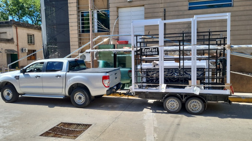 Fletes Con Trailer Para Vidrios Y Ventanas Con Caballetes