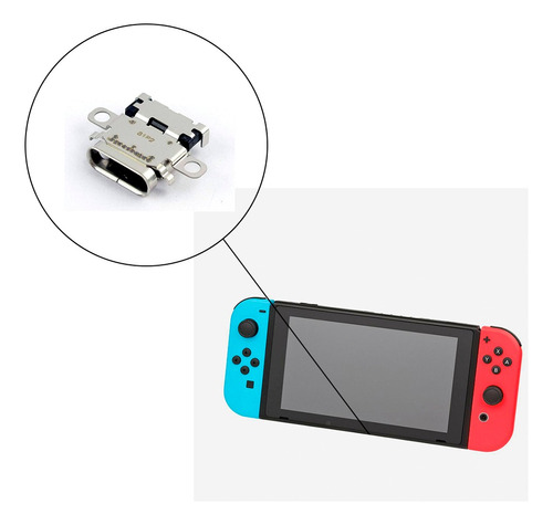Puerto Pin De Carga Para Consola Compatible Nintendo Switch