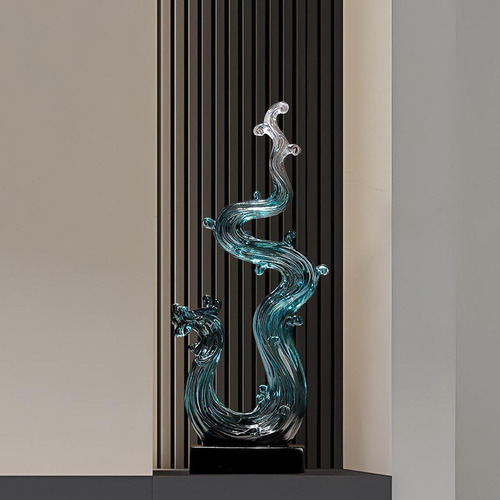 Estatua De Dragón, Escultura Animal, Estatuilla De Azul