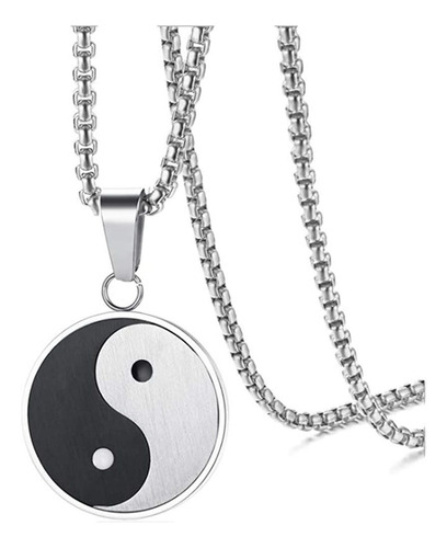 Tai Chi Yin And Yang - Collar Con Colgante De Moneda De Disc