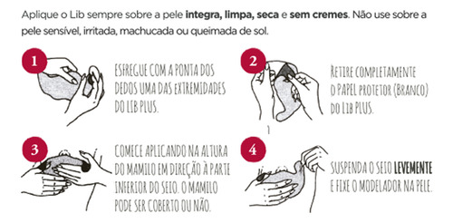 Lib Plus Modelador De Seios Sutiã Adesivo Tamanho 42 2 Pares