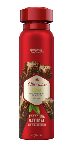 Desodorante Aerosol Old Spice Leña 96 Gr Fragancia Menta