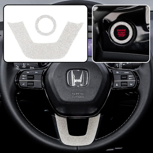 Topdall Accesorio Cristal Brillante Para Volante Honda Civic