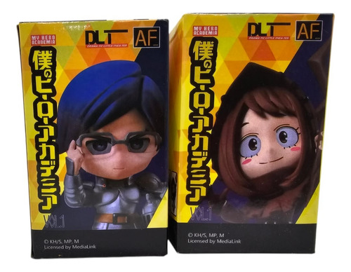 Figuras X2 6cm My Hero Academia Ochako Uraraka Tenya Iida