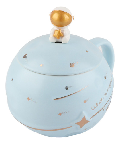 Taza Planeta Astronauta En Relieve De 400ml Con Caja Regalo