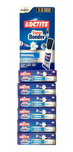 Pack 6 Adhesivo Instantáneo Loctite Super Bonder Original 2g