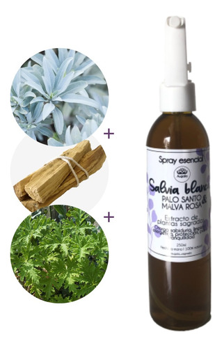 Spray Salvia Blanca, Palo Santo Y Malva Rosa