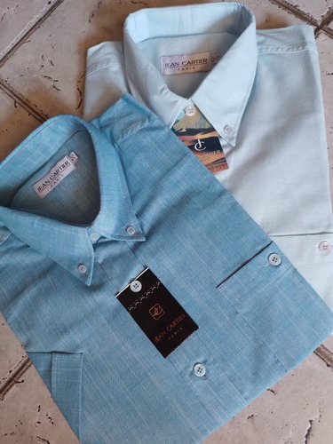 Camisa Jean Cartier Manga Corta Talle  42 