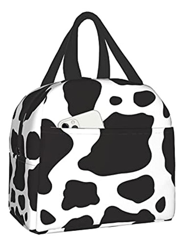 Fiambrera De Animales De Vaca Negra Bolsa De Viaje Bolsas De