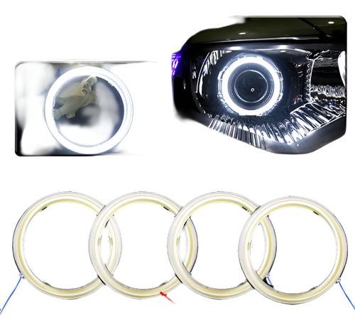 4x Hot Hid White Angel Eyes Halo Anillo Niebla Vivienda Lámp