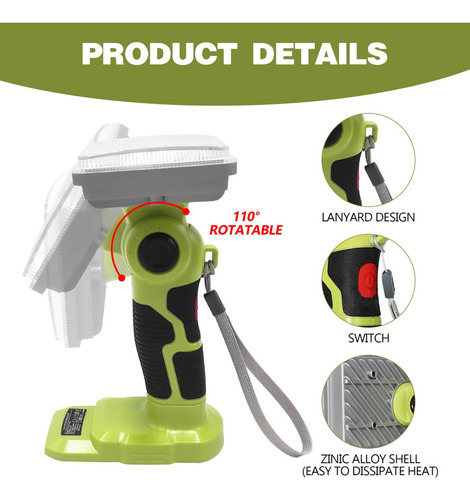 Lámpara Portátil Vertical For Acampar Linterna For Ryobi