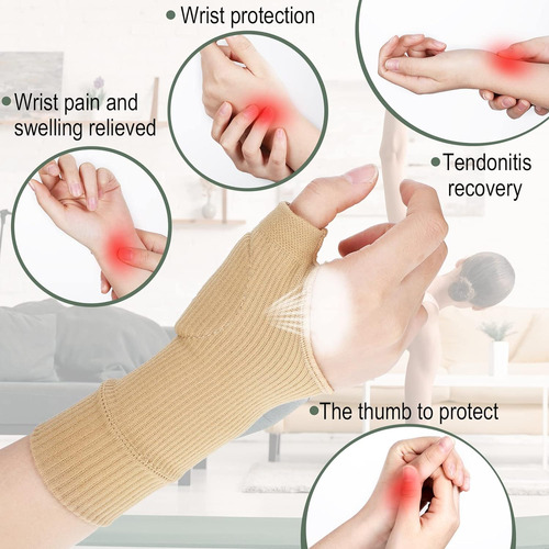2 Pares De Guantes De Compresión Para Pulgar, Soporte Para L