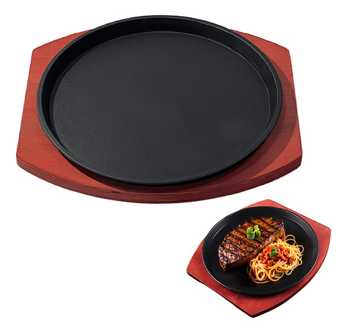 1 X Plato De Hierro Fundido Para Carne,sartén,carne,mariscos