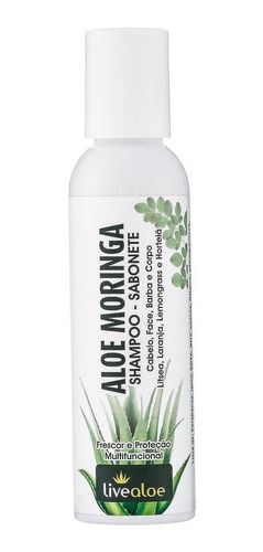 Shampoo E Sabonete Multifuncional Orgânico Aloe Moringa 120ml  Livealoe