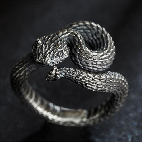Dedo De Motociclista Gótico Ajustável Snake Rings Punk Vinta