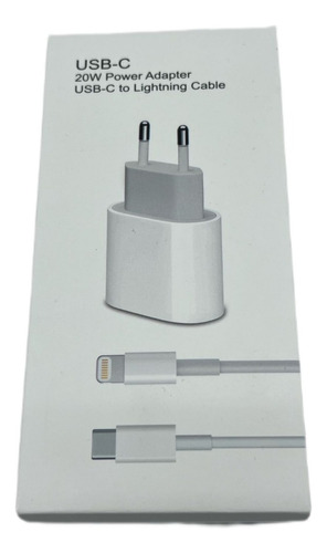 Cargador 20w Para iPhone Carga Rápida + Usb-c A Lightning