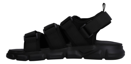 Sandalia Casual Caballero Ajustable Negro