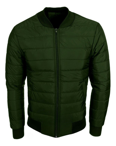 Chaqueta Hombre Verde Bomber Jacket