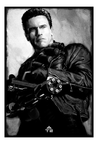 Cuadro Premium 33x48cm Arnold Schwarzenegger Terminator