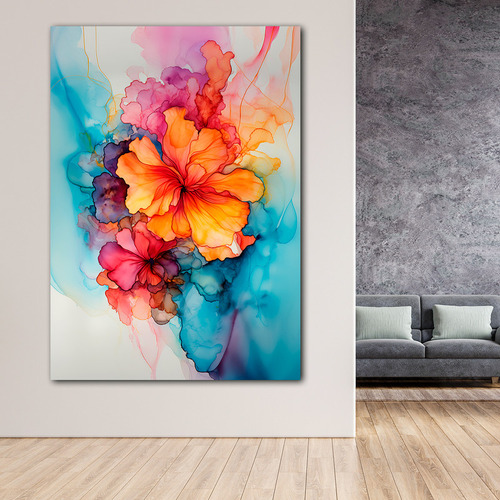 Cuadro Flores Abstractas Modernos Elegantes Canvas 60x90 F21