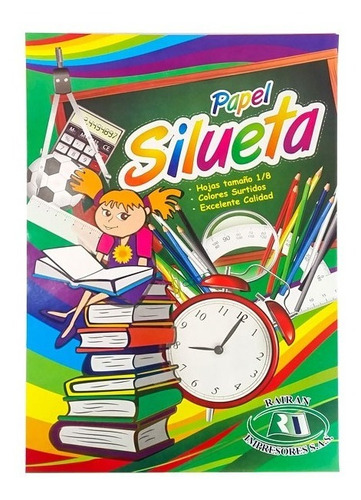 Papel Silueta 1/8 Por 6 Paquetes Total 120 Unidades