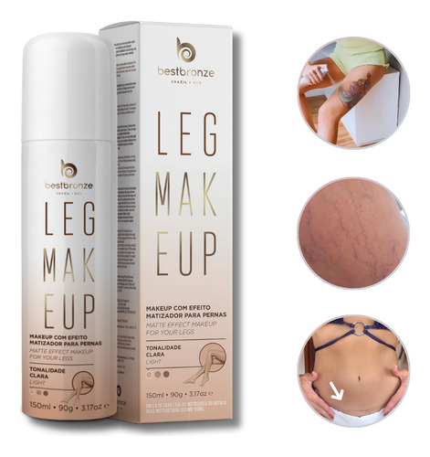 Best Bronze Maquillaje Para Cuerpo Y Piernas (color Medio)