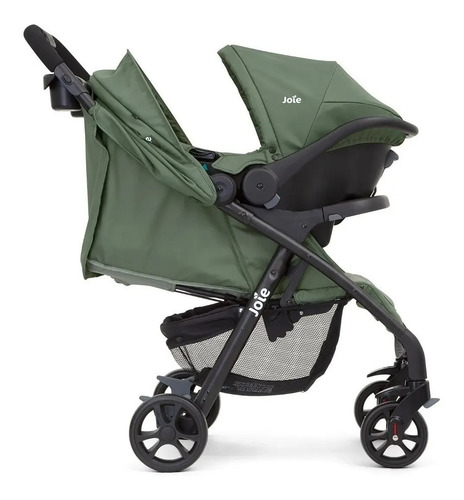 Imagen 2 de 3 de Cochecito de paseo travel system Joie Muze travel system laurel con chasis color negro