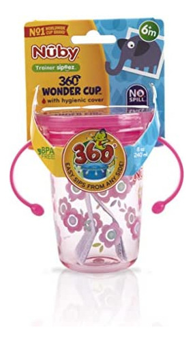Vaso Bebé Nuby Tritán Sin Derrames, 2 Manijas 360° Wonder