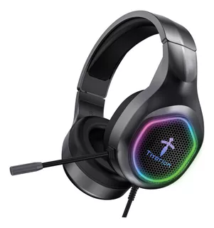 Fone De Ouvido Headset Gamer Rgb Titorion HE-001 HE001 Cor Preto