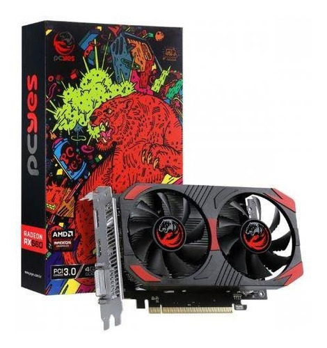 Imagem 1 de 10 de Gpu Amd Rx 560 4gb Gddr5 128b Graffiti Series Pjrx560r5128